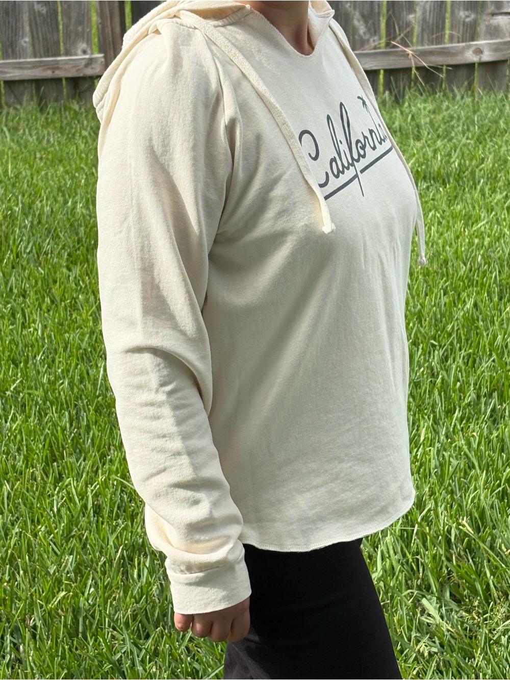 BORN X RAISED Cream 'California' Script Hoodie